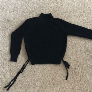Black turtle neck sweater